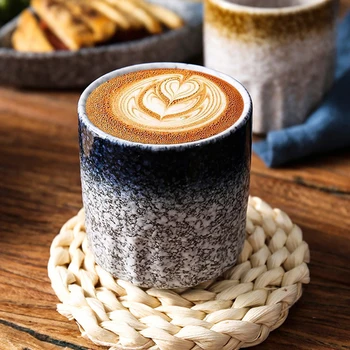 150ml Keramikas Espresso tases Japāņu Stila Kafijas tases Kungfu Teacup Latte Krūze kafijas rīki Retro coffeeware