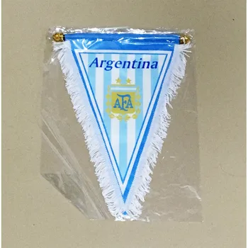 2018. gada Futbola Pasaules Kausu Argentīnas Nacionālās Footbal 35cm*25cm Izmērs dubultsienas Dekorēšanai Ziemassvētku Trīs Stūra Karogs Banner