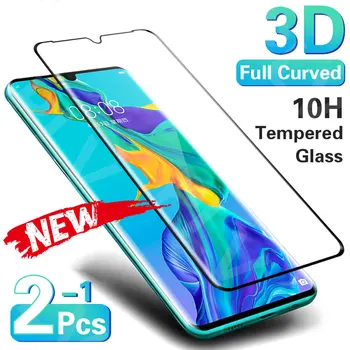 3D Izliektas Rūdīta Stikla, Uz Ekrāna Aizsargs, Lai Huawei P30 P40 Pro P20 Lite Rūdīta Stikla Huawei Mate 20 Pro Lite 30