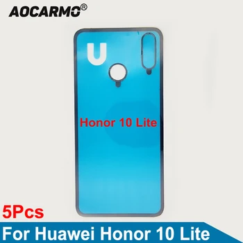 Aocarmo 5gab/Daudz Par Huawei Honor 10 Lite Aizmugurējo Vāciņu Līmi Aizmugures Korpusa Aizmugurējo Durvju Uzlīmes
