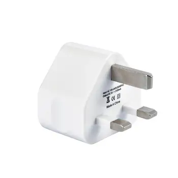 Input 100-240V 3 Pin 5V 1A UK Plug USB Sienas Lādētāju Strāvas Adapteris Mājas Uzlādes Tālruņiem, Planšetdatoriem iPad Birojs, Ceļojumu Balts