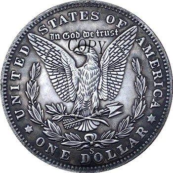 Klaiņot Niķeļa 1893-S ASV Morgan Dolāru MONĒTAS KOPIJU Tips 181