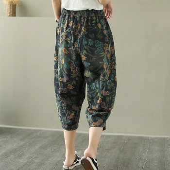 Max LuLu Eiropas Luksusa Dizainers Ir 2021. Sieviešu Ziedu Iespiesti Džinsa Bikses Dāmas Elastīgs Vintage Jeans Gadījuma Pantalons Plus Lieluma