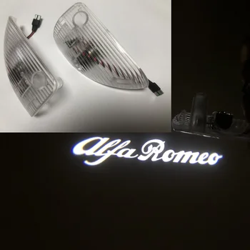 Par Alfa Romeo 147 GT LED Auto Pieklājīgi Durvju Logo Laipni Gaismas Lāzera Projektoru Garu Ēnu Lampas