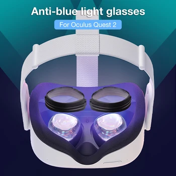 Par Oculus Quest 2 VR Brilles Magnētisko Briļļu Anti-Zils Lēcas Rāmja Klipu Objektīva Aizsardzību Oculus Quest2 VR Piederumi 1Pair