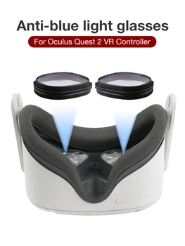 Par Oculus Quest 2 VR Brilles Magnētisko Briļļu Anti-Zils Lēcas Rāmja Klipu Objektīva Aizsardzību Oculus Quest2 VR Piederumi 1Pair
