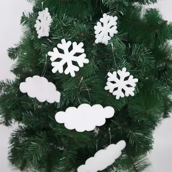 Putu Ziemassvētku Sniegpārsla Apdare Balti Mākoņi Sniegpārslas Eglīšu Rotājumi Ziemassvētku Piegādēm Jauno Gadu Apdares Komplekts