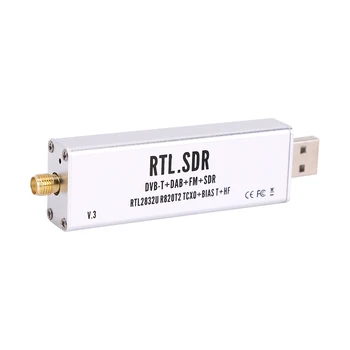 RTL-SDR Blogu RTL SDR V3 R820T2 RTL2832U 1PPM TCXO SMA RTLSDR Software defined Radio Uztvērējs ar Salokāmu Antena ir 2021.