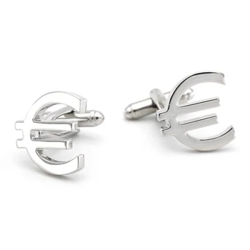 Simbols Dizaina Eiro Aproču Pogas Kvalitātes Misiņa Materiāla Sudraba Krāsā Aproču Pogas Vairumtirdzniecības & Retail