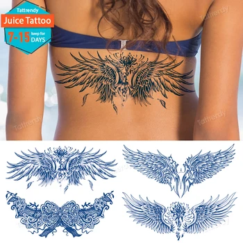 Sulu Tintes Ūdensnecaurlaidīgus Pagaidu Tetovējumu Uzlīmes Spārnu Spalvu Lielu Elements Viltus Tatto Flash Tetovējums Atpakaļ Rokas Krūtis Vīrieši Sievietes