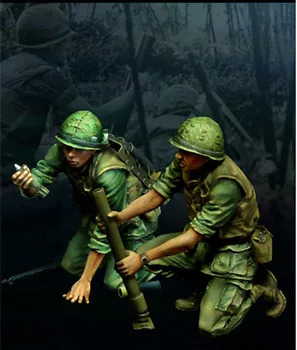 1:35 Sveķu Die-cast Karavīrs Modelis 2 saliekamos ASV Militāro Vjetnamā ir Nepieciešams, Lai Būtu Krāsainas, Ar Roku Xd179