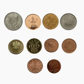 10 Izlases Veida Monētas, No 10 Dažādām Valstīm Nekustamo Patiesi Oriģinālu Monētu Valsts Kolekciju Pasaulē Kolekcija Dāvanu, Suvenīru Komplekts