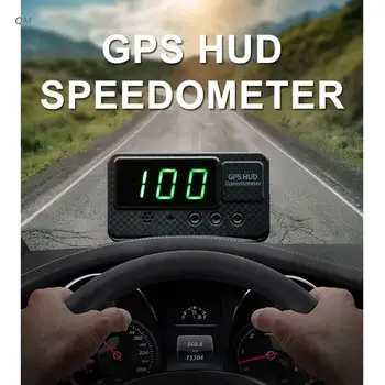 13MF Universālais GPS HUD Spidometrs, Odometrs, Automašīnu Digitālā Ātruma Displejs KM / h Ātruma Signālu Automašīnas Pulkstenis Visiem Transportlīdzekļiem C60S