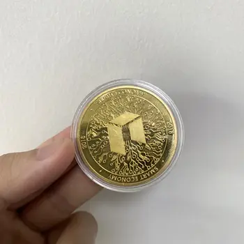1pcGold NEO Kriptogrāfijas Monētas Ekonomikas Cryptocurrency Lielisku Dāvanu Sudraba Monētu Mākslas Kolekcija Fizisko Piemiņas Monētu sudraba monētas