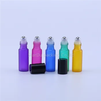 20pcs 5ml Matētas Krāsas Smaržu, Stikla Pudele ar Stikla/metāla Uzpildāmas Pudeles
