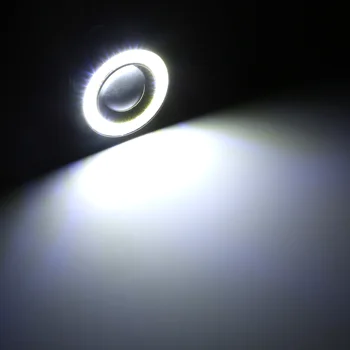 2gab 2.5 collas Auto COB Angel Eye Darba Gaismas DRL Braukšanas Gaismas LED Projektors Len Miglas Braukšanas Gaismas Offroad Automašīnas Laivu Kravas automašīnu SUV