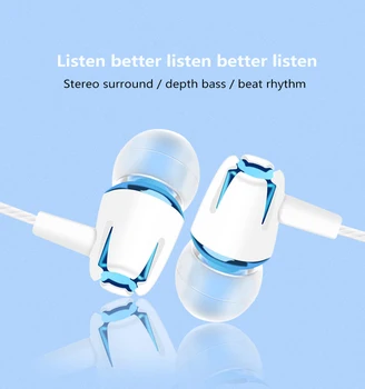 3.5 mm Austiņu Vadu Austiņas In-Ear Austiņas Ar Mikrofonu Trokšņu izolēšanas Skaļuma Kontrole Stereo Mūziku, Video Austiņu, Sporta