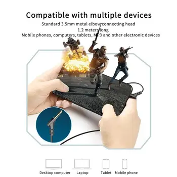 3,5 mm Vadu Kontroles Spēļu Dinamiskas Austiņas Trokšņu Samazināšanas Ausī Spēlētājs Austiņas ar Dual Mic par PUBG PS4 vai Xbox Viens Datori