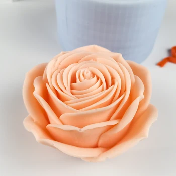 3D Ziedi Rožu Formas Silikona Veidnes Kūka Šokolādes, Sveces, Ziepes, Pelējuma DIY Aromatherarpy Sadzīves Apdare Amatniecības Rīki