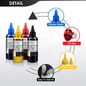 4 Black Uzpilde Sublimācijas Tinte Epson L805 L1800 P50 1390 1400 1410 Siltuma Siltuma Preses Tintes Visiem Epson Tintes Printeri