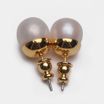 Amorita boutique sfērisku dizaina modes lielu pērļu auskariem