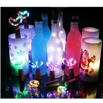 Apgaismojums Sloksnes Akumulators-jaudīgā Korķa Pudeli Gaismas LED Gaismas Josla, Dzimšanas dienas svinības Bārs Vīna Pudeles Aizbāznis Gaismas Vairākus Krāsa