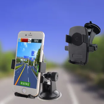 Auto Telefona Turētājs 360 Grādiem Universālā Viedtālrunis Car Mount Holder Regulējams Tālrunis Montāžas Piesūcekni Turētājs