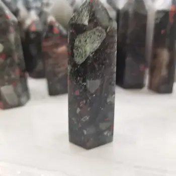 Dabas dragon asinis akmens pīlāriem, dekorēts ar kristāla vienu norādīja pīlāriem bluestone pulēšana dziedinošo enerģiju akmens