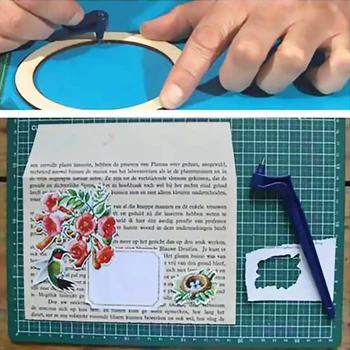 DIY Amatniecības Griešanas Kinfe Ar 360 Tērauda Rotējošu Asmeni Mākslas Griešanas Instruments Albums Drošības Griešanas Mirst Piederumi