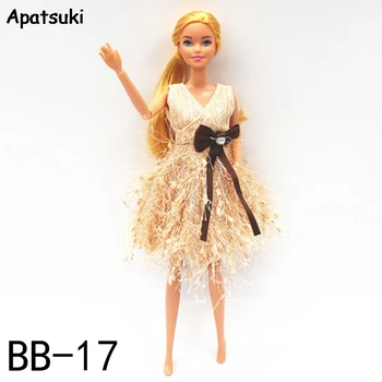 Dzeltena Bowknot Princess Puse Kleita Barbie Lelle Tērpiem Modes Lelle Drēbes 1/6 Lelles Piederumi Bērnu Rotaļlietas