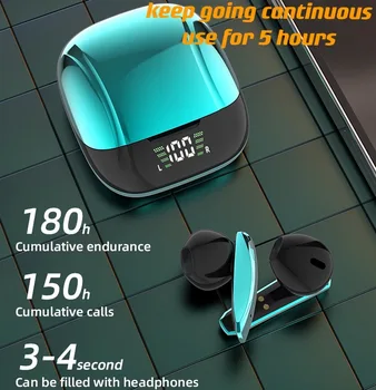 E68 TWS Fone Bluetooth 5.0 Bezvadu Austiņas LED Displejs Spēlētājs Auriculares Bluetooth Austiņas Earbuds, Brīvroku Austiņas,