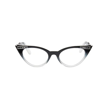 Elbru Modes Iedeguma Dimanta Cat Eye Lasīšanas Brilles Presbyopic Briļļu Plakanas Lēcas, Brilles Vīriešiem un Sievietēm Dioptriju 0 līdz +4.0