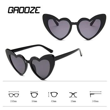 GAOOZE Mīlestību Sirdī Saulesbrilles Sievietēm Ir 2021. Lielajam Liels Rāmis Dizainers, Saules Brilles Retro Cat Eye Vintage Zonnebril Dames YJ009