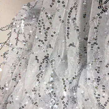 GLace 1Y/Daudz Fringed vizuļi auduma kleitu, kāzu dekorēšana sequin auduma DIY materila TX805