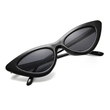 Ir 2021. Vintage Trīsstūris Cateye Saulesbrilles Sieviešu Sexy Retro Mazo Kaķa Acs, Saules Brilles Krāsains Brilles Sieviešu Oculos De Sol