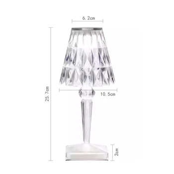 Itāļu Dizains Akrila Kartell Akumulatora Galda Lampa USB Rechageable LED Nakts Gaismas Pieskārienu Sensoru Ziedu Effection Numurā Viesnīcas Interjers