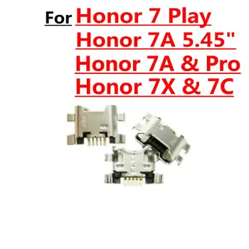 Jaunas Micro USB Spraudnis Uzlādes Port Savienotājs Ligzda Huawei Honor 7A 7C 7X 7S 7 Spēlēt