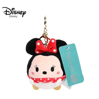 Jaunas, Īstas Disney Cartoon Plīša Lelle Keychain Kulons Mickey Mouse Minnie Donald Duck Daisy Modes Plīša Rotājumu Rotaļlietu Meitene