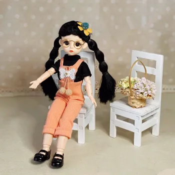 Jaunā Princese Lelle BJD 30cm 23 Apvienotā Kustamā 3D Taisnība Acīs, 6 Punkti Meitene Rotaļlietas 11 Collu Grims Lelle ar Modes Apģērbu Komplekts Dāvana