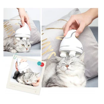 Kaķis Massager Pet Inteliģentu Uzlādes 3D Galvas Massager Kaķi Automātiskās Pagriezt Ūdensdroša Elektriskā Pūķis Talkā Han Putekļu Sūcēju