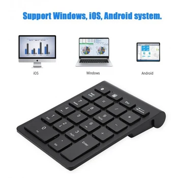 Melna Tastatūra 22 Atslēgas, MIni Numpad Bluetooth saderīgu Ciparu Tastatūra Atbalsta Windows iOS, Android Sistēma ar Pavisam Jaunu