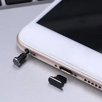 Metāla Lādēšanas Portu un 3,5 mm Austiņu Pieslēgvieta, USB Putekļu Spraudņa Nomaiņa iPhone XS 8 7 7 6 6S Plus Mini Anti Dust Cap Aizbāzni