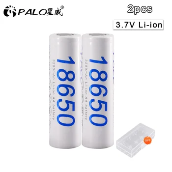 PALO 2-12 GAB 18650 akumulators 3,7 V 3200mAh 18650 Litija-jonu Akumulators bateriju Elektronisko Cigarešu baterijas