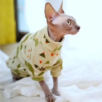 Pavasarī, Vasarā Valkā Kaķu Apģērbu bezvilnas kaķus Apģērbu Cute kaķēns Kaķis Tērpiem Pliko kaķu apģērbu par sfinksu kaķis