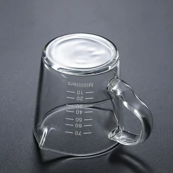 Piena Kausa Stikla Ar Mēroga karstumizturīga Stikla Mērīšanas Kauss Jigger Espresso Kafijas, Tējas Double-muti Unce Tasi Drinkware