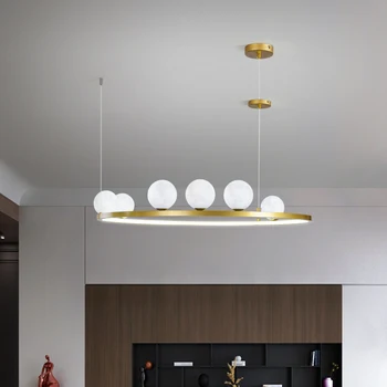 Radošo Apli Kulons Lampas Dinning Room Ziemeļvalstu Īss LED Pendant Gaismas Ar 3D Bumbu, Mājas Iekštelpu Apgaismojums, Spēļu