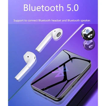RUIZU M7 Bluetooth 5.0 MP3 Atskaņotājs ar 2.8 Collu Ekrāns, Iebūvēts Skaļrunis 8G