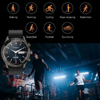 SENBONO IR 2021. MAX5 1.32 collu Vīriešiem Smart Skatīties 360*360 HD Lielā Ekrāna Fitnesa Tracker Modes Ūdensnecaurlaidīgs Smartwatch Android, IOS