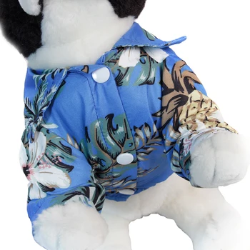 Suns Krekls Apģērbu Vasaras Pludmales Drēbes, Vestes Mājdzīvnieku Apģērbu Ziedu T-krekls Havaju Big Cat Suns Chihuahua Pet Suns ar Īsām Piedurknēm