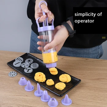 Sīkfailu Pieņemšanas Maker Sūknis Preses Mašīna Cepumu Kūka Dekorēšanas Piederumi Cepšanas Kūku Glazūru Mīklas Ziedu Cauruļvadu Sprauslas Dekori